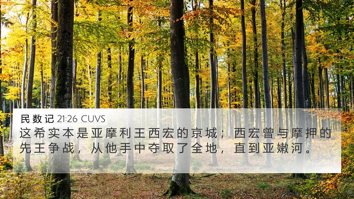民 数 记 21:26 CUVS Bible Verse Image