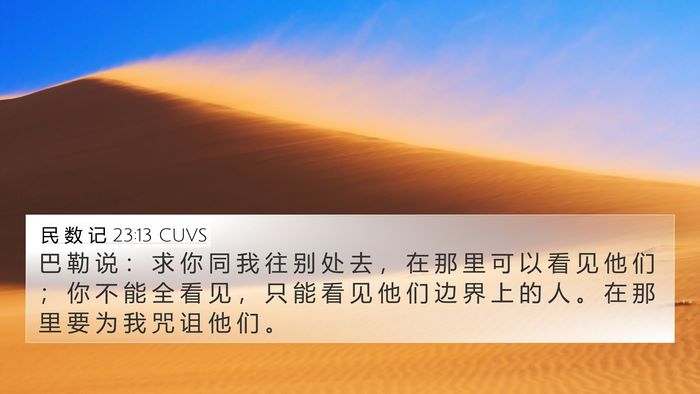 民 数 记 23:13 CUVS Bible Verse Image