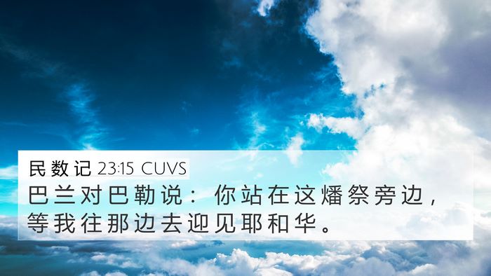 民 数 记 23:15 CUVS Bible Verse Image