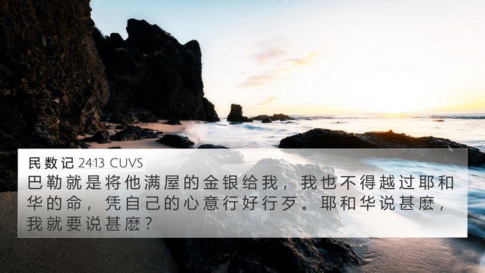 民 数 记 24:13 CUVS Bible Verse Image
