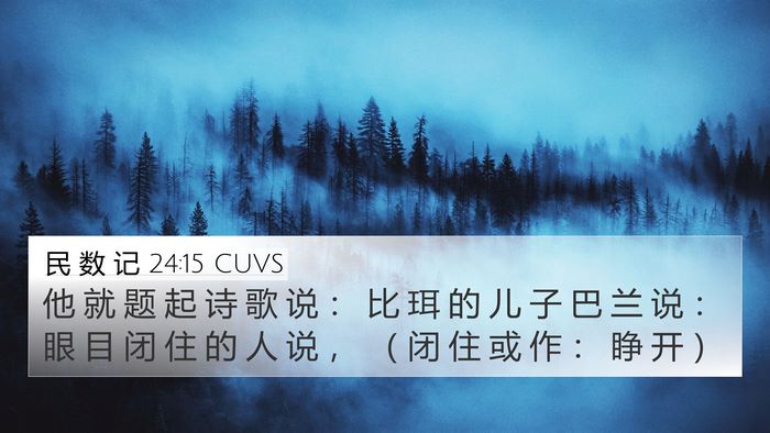 民 数 记 24:15 CUVS Bible Verse Image