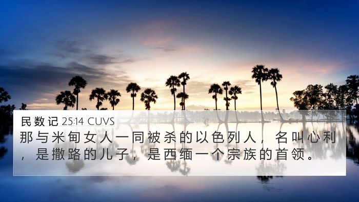 民 数 记 25:14 CUVS Bible Verse Image