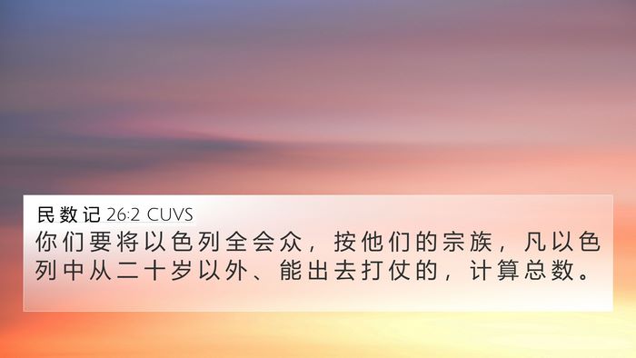 民 数 记 26:2 CUVS Bible Verse Image