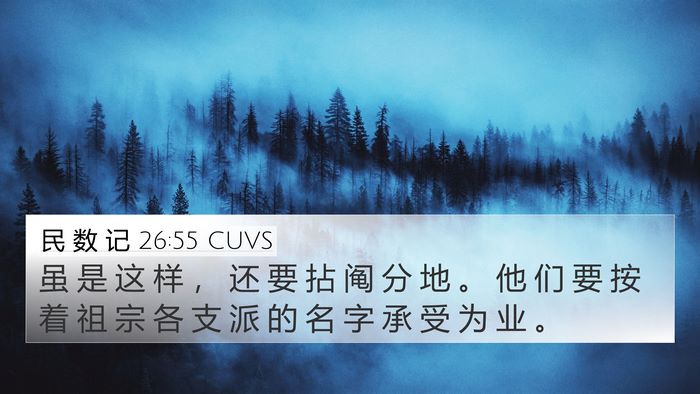 民 数 记 26:55 CUVS Bible Verse Image