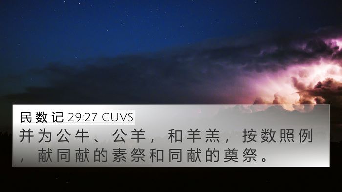 民 数 记 29:27 CUVS 4K Wallpaper - 并 为 公 牛 、 公 羊 ， 和 羊 羔 ， - 4K Wallpaper Bible Verse