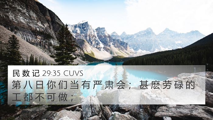 民 数 记 29:35 CUVS Bible Verse Image
