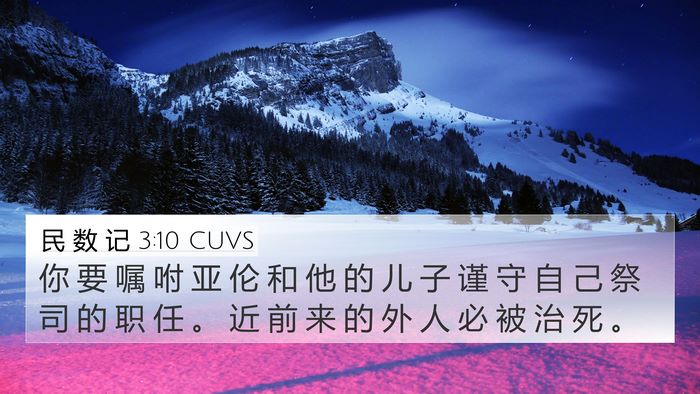 民 数 记 3:10 CUVS Bible Verse Image