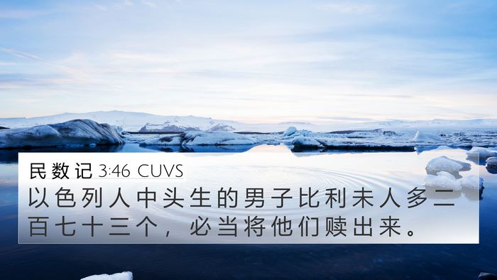 民 数 记 3:46 CUVS 4K Wallpaper - 以 色 列 人 中 头 生 的 男 子 比 利 - 4K Wallpaper Bible Verse