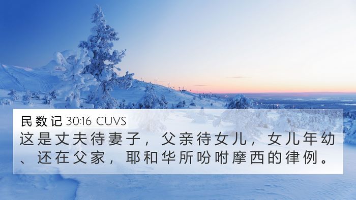 民 数 记 30:16 CUVS Bible Verse Image