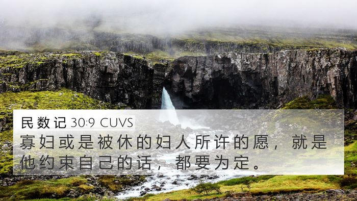 民 数 记 30:9 CUVS Bible Verse Image