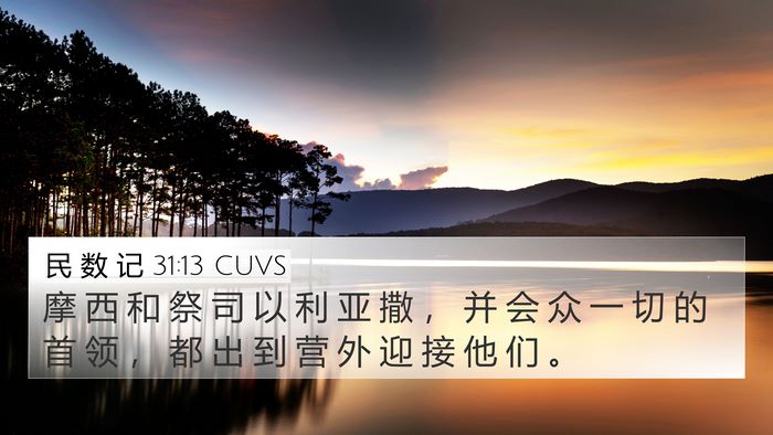 民 数 记 31:13 CUVS 4K Wallpaper - 摩 西 和 祭 司 以 利 亚 撒 ， 并 会 - 4K Wallpaper Bible Verse