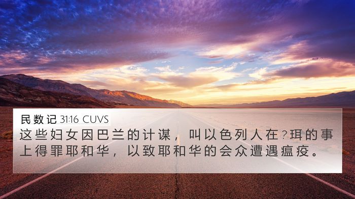 民 数 记 31:16 CUVS Bible Verse Image