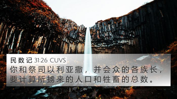 民 数 记 31:26 CUVS 4K Wallpaper - 你 和 祭 司 以 利 亚 撒 ， 并 会 众 - 4K Wallpaper Bible Verse