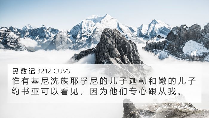 民 数 记 32:12 CUVS Bible Verse Image