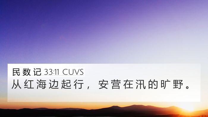 民 数 记 33:11 CUVS 4K Wallpaper - 从 红 海 边 起 行 ， 安 营 在 汛 的 - 4K Wallpaper Bible Verse