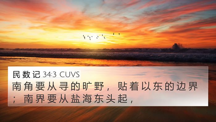 民 数 记 34:3 CUVS Bible Verse Image