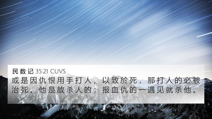 民 数 记 35:21 CUVS Bible Verse Image