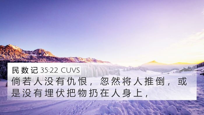 民 数 记 35:22 CUVS Bible Verse Image