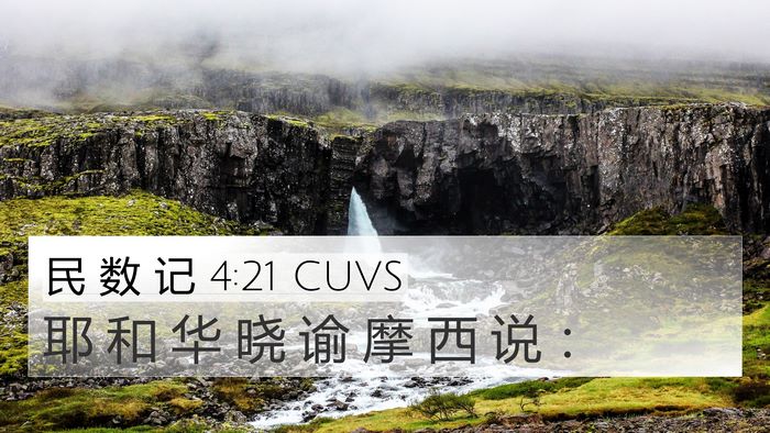 民 数 记 4:21 CUVS Bible Verse Image