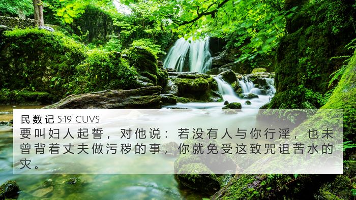 民 数 记 5:19 CUVS Bible Verse Image