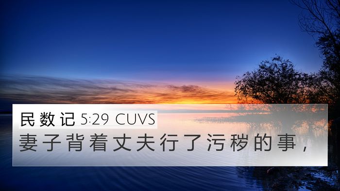 民 数 记 5:29 CUVS Bible Verse Image