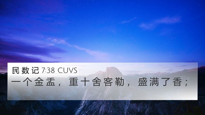 民 数 记 7:38 CUVS 4K Wallpaper - 一 个 金 盂 ， 重 十 舍 客 勒 ， 盛 - 4K Wallpaper Bible Verse