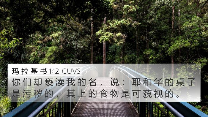 玛 拉 基 书 1:12 CUVS Bible Verse Image