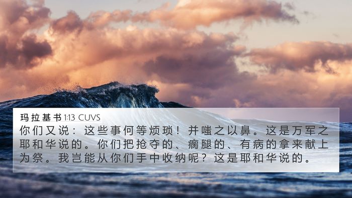 玛 拉 基 书 1:13 CUVS Bible Verse Image