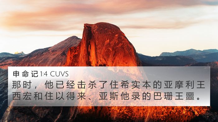 申 命 记 1:4 CUVS Bible Verse Image