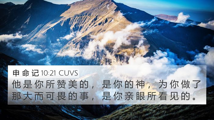 申 命 记 10:21 CUVS Bible Verse Image