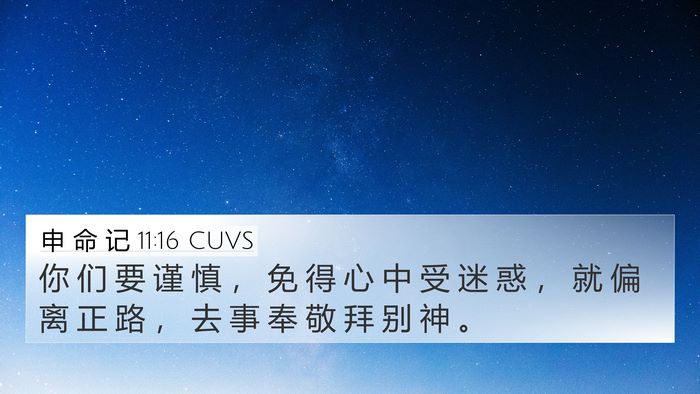 申 命 记 11:16 CUVS Bible Verse Image