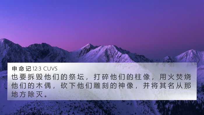 申 命 记 12:3 CUVS Bible Verse Image