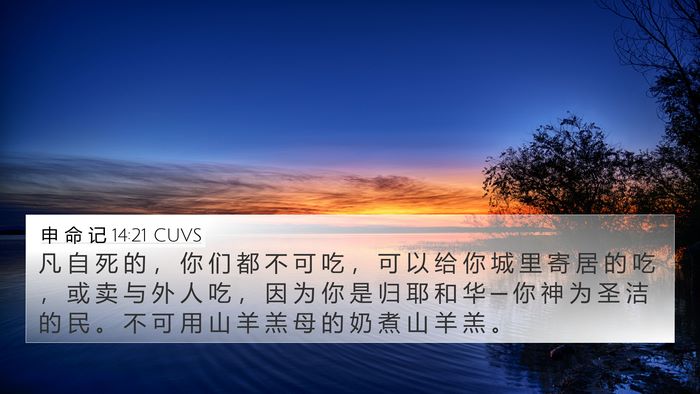 申 命 记 14:21 CUVS Bible Verse Image