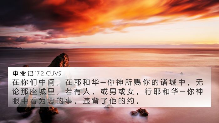 申 命 记 17:2 CUVS 4K Wallpaper - 在 你 们 中 间 ， 在 耶 和 华 ─ 你 - 4K Wallpaper Bible Verse