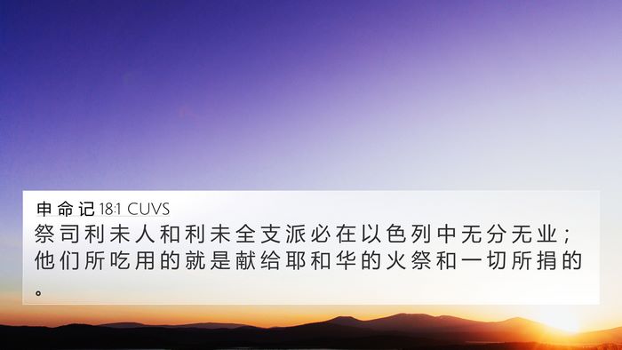 申 命 记 18:1 CUVS Bible Verse Image