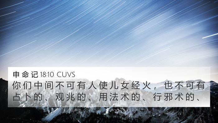 申 命 记 18:10 CUVS Bible Verse Image