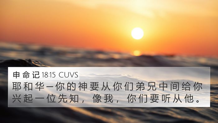 申 命 记 18:15 CUVS Bible Verse Image