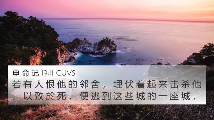 申 命 记 19:11 CUVS Bible Verse Image