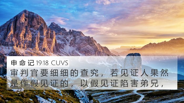 申 命 记 19:18 CUVS Bible Verse Image