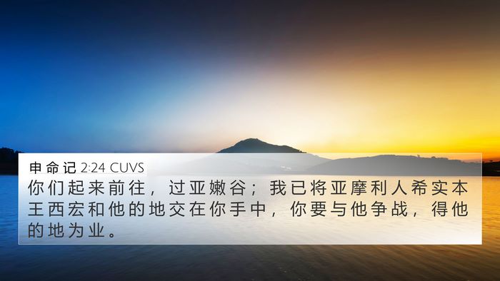 申 命 记 2:24 CUVS Bible Verse Image