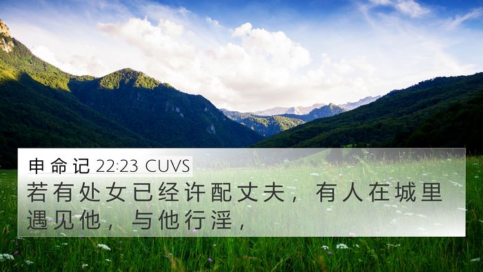 申 命 记 22:23 CUVS Bible Verse Image