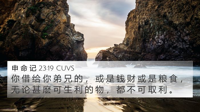 申 命 记 23:19 CUVS Bible Verse Image