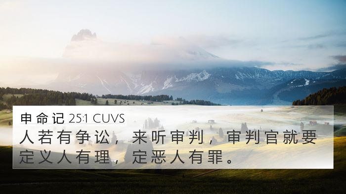申 命 记 25:1 CUVS Bible Verse Image
