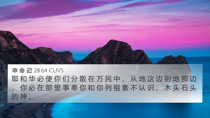 申 命 记 28:64 CUVS Bible Verse Image