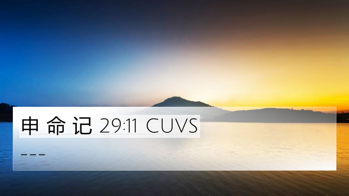 申 命 记 29:11 CUVS Bible Verse Image