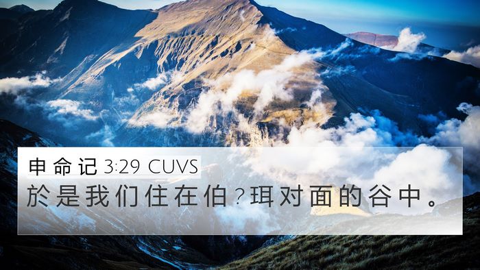 申 命 记 3:29 CUVS Bible Verse Image