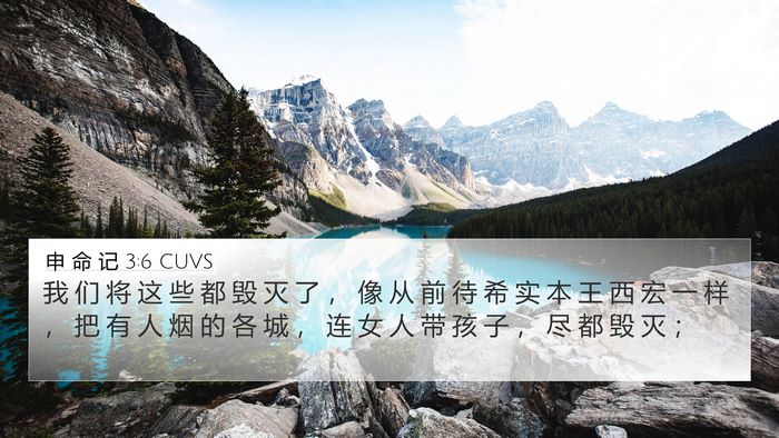 申 命 记 3:6 CUVS Bible Verse Image