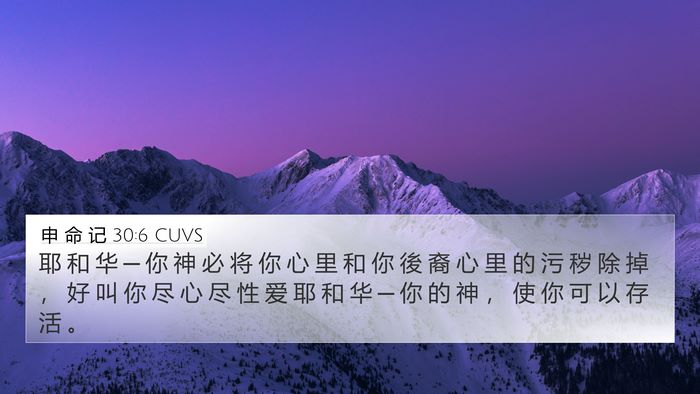 申 命 记 30:6 CUVS Bible Verse Image