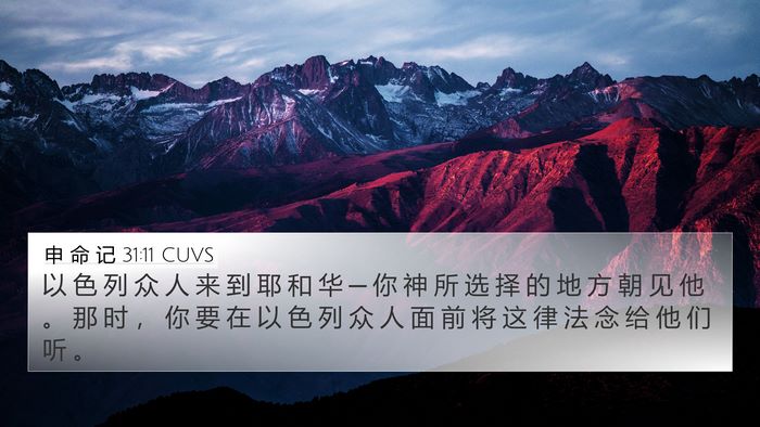 申 命 记 31:11 CUVS Bible Verse Image