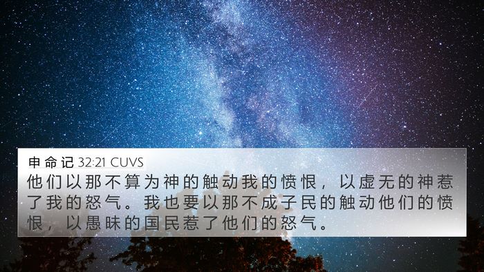 申 命 记 32:21 CUVS Bible Verse Image